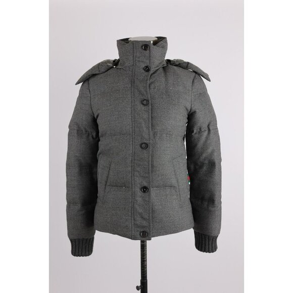 $2,650 Gucci Wool Down Puffer Jacket SZ 38 Gray MINT - Picture 1 of 16